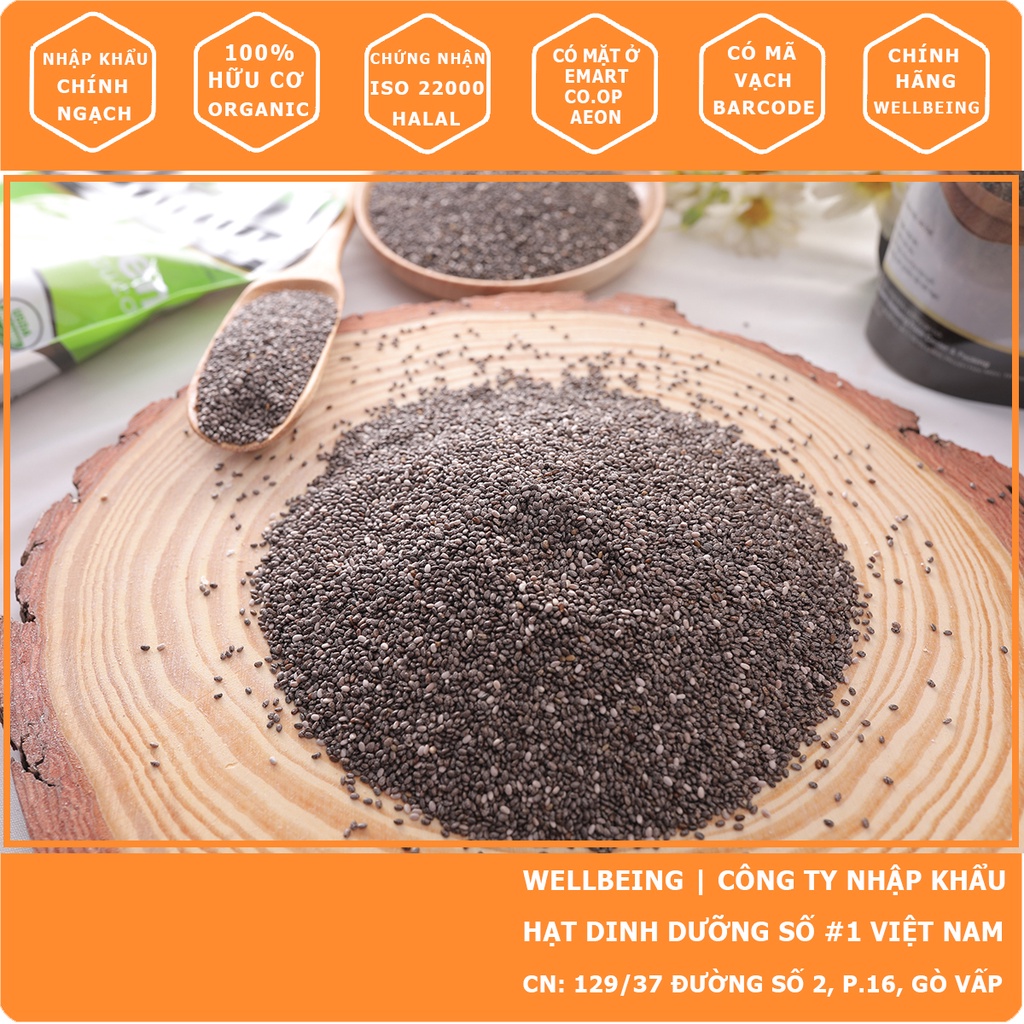 Hạt chia 1kg giá rẻ nhập khẩu Úc bởi Wellbeing | Hàng chính hãng bán siêu thị