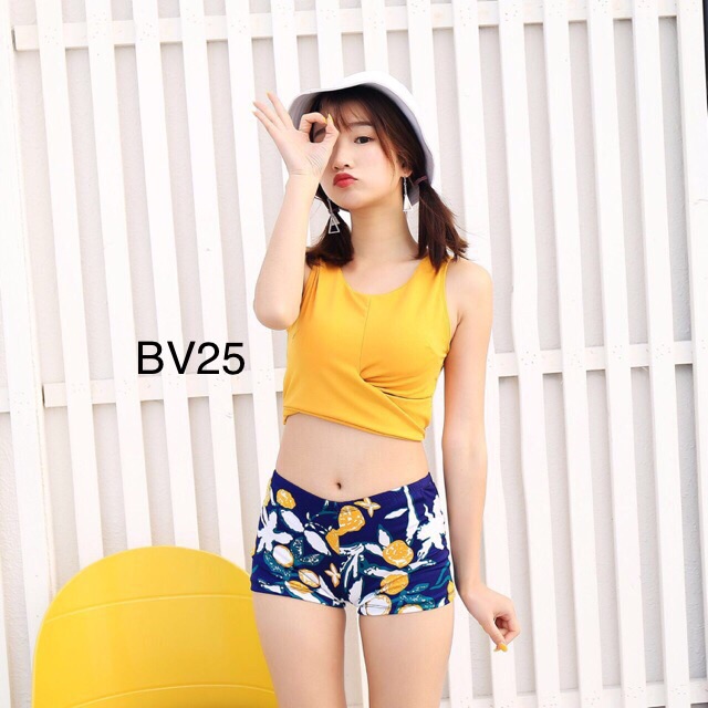 Bộ đồ bơi hai mảnh 3 chi tiết bikini kín đáo tôn dáng áo tắm đi biển mùa hè | BigBuy360 - bigbuy360.vn