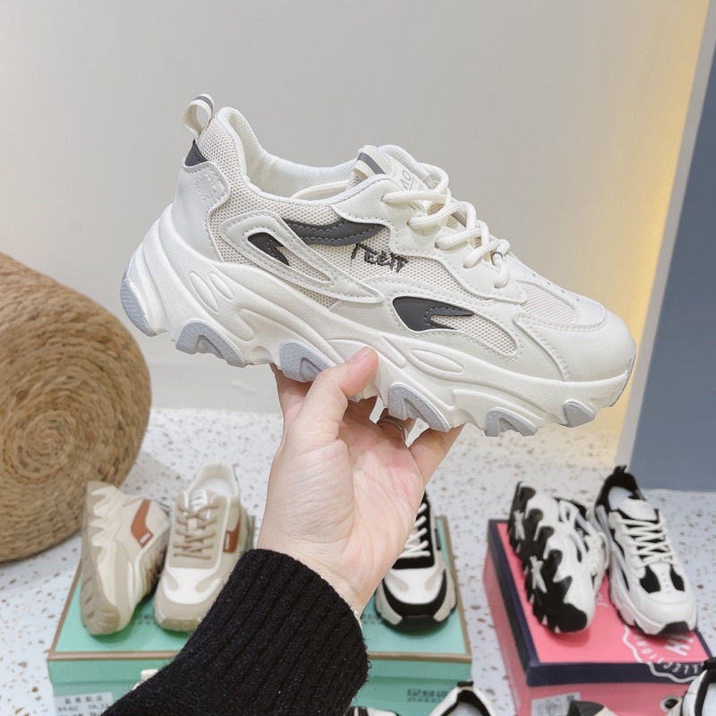 Giày thể thao sneaker pha viền đế cao siêu nhẹ fullbox hàng quảng châu cao cấp