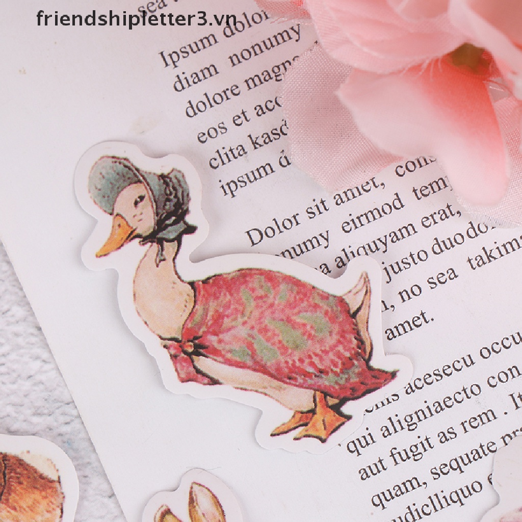 Set 11 Sticker Hoạt Hình Peter Rabbit Dán Trang Trí Scrapbook