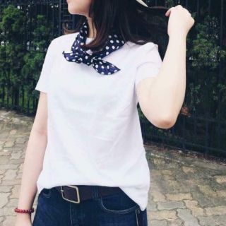 Áo pull trắng cổ nơ nữ