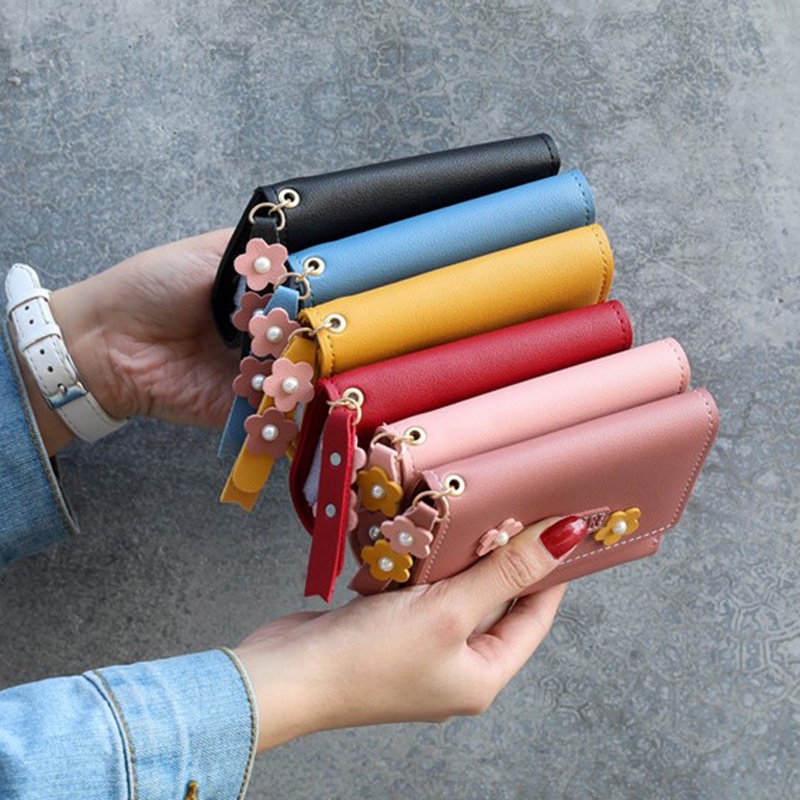 Ví ngắn IELGY chất liệu mềm mại có khóa phong cách Nhật Hàn xinh xắn cho nữ