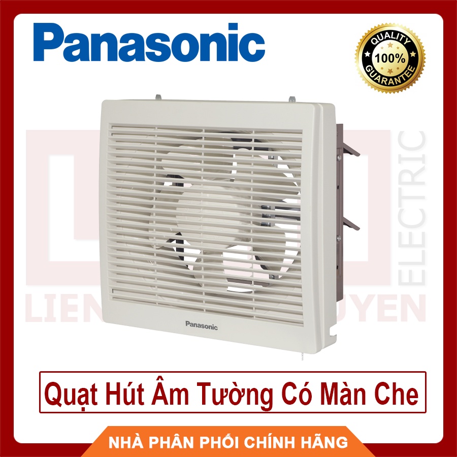 PANASONIC Quạt Hút Âm Tường Có Màn Che - Hàng Chất Lượng - BH 12 Tháng
