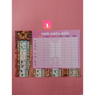 Tờ Thời Khóa Biểu BTS BT21