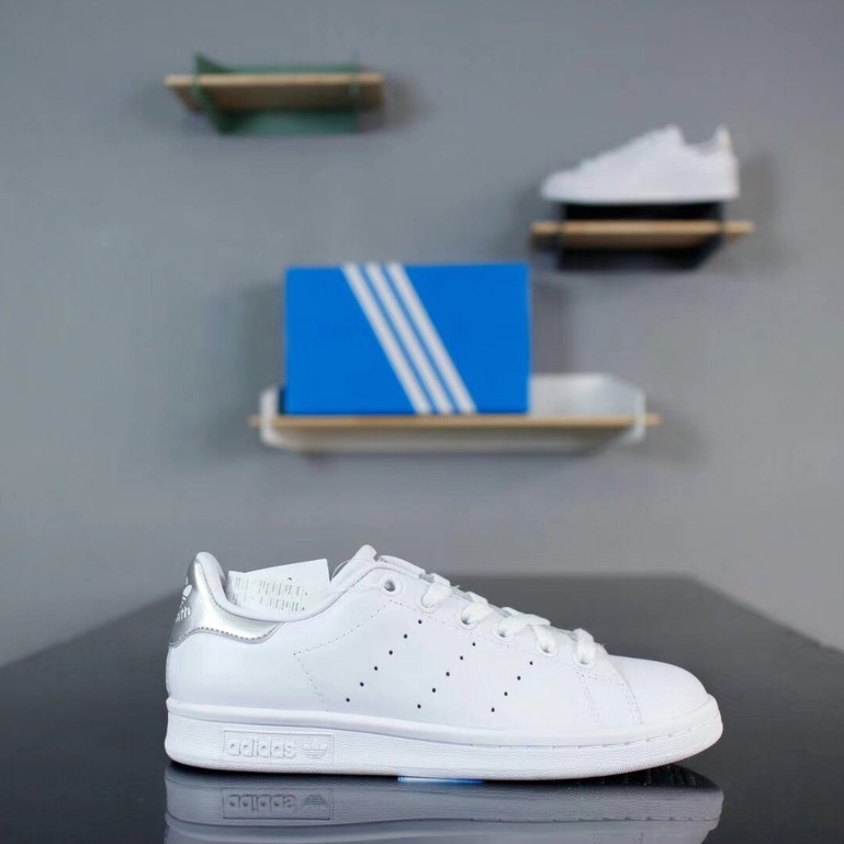 Giày Sneaker Nam Nữ Adidas Stansmith Trắng Bạc