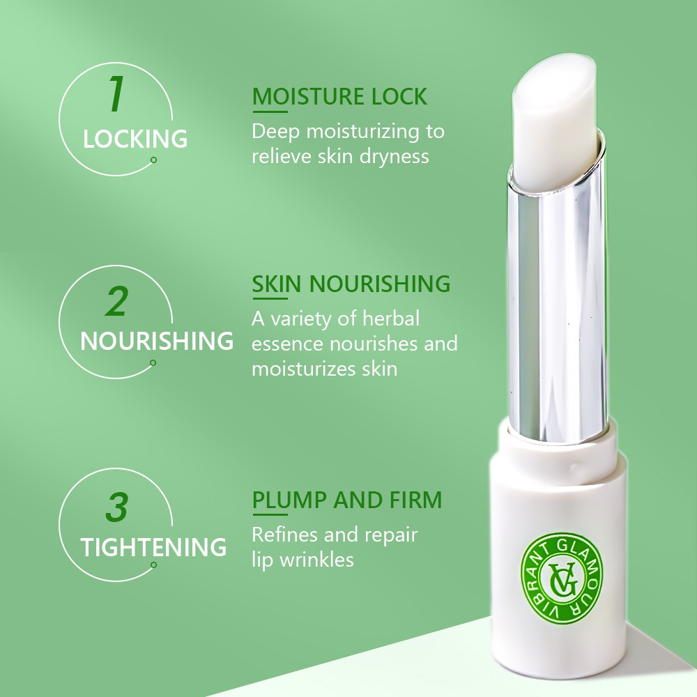 Son dưỡng môi hữu cơ Vibrant Glamour 100% tự nhiên với sáp ong dầu dừa vitamin E cho người lớn và trẻ em 3.2g