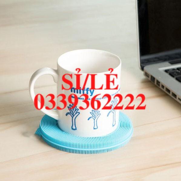 [ COCOLOVE ] Miếng cọ rửa chén bát silicon tiện dụng - Miếng rửa chén silicon có quai treo thông minh  HAIANHSHOP