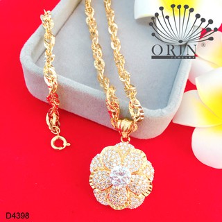 Dây chuyền nữ dây khế mặt hoa mai 3 tầng cánh đính đá thiết kế cao cấp Orin D4398