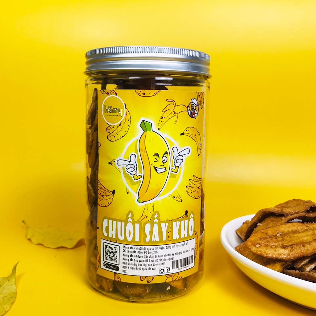 Chuối sây giòn hũ 300g thơm ngon bổ dưỡng đồ ăn vặt Hà My