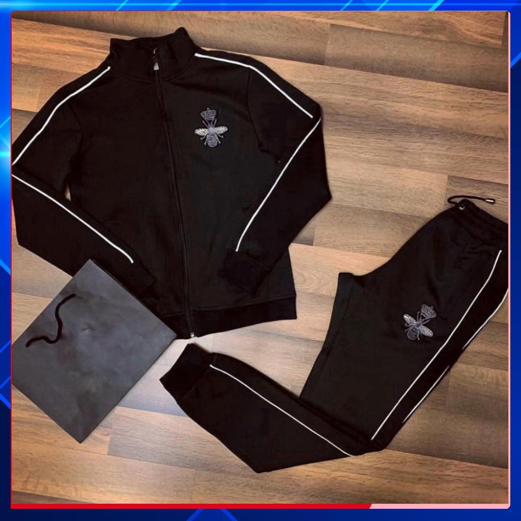 Bộ Thể Thao Nam Kéo Khóa Thêu Logo Ong 199XC