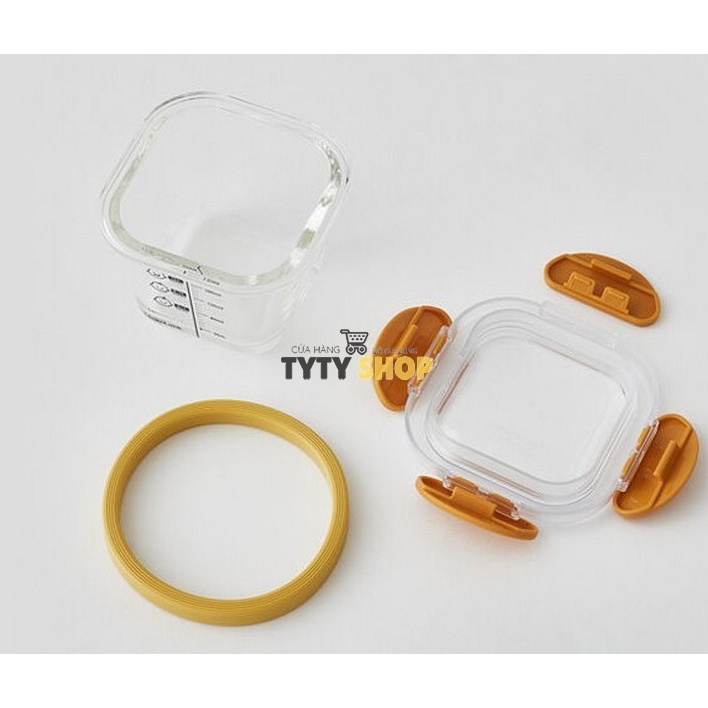 Hộp thủy tinh chia vạch Lock&Lock LLG161 LLG510 260ml  đựng thức ăn cho bé theo từng tháng tuổi