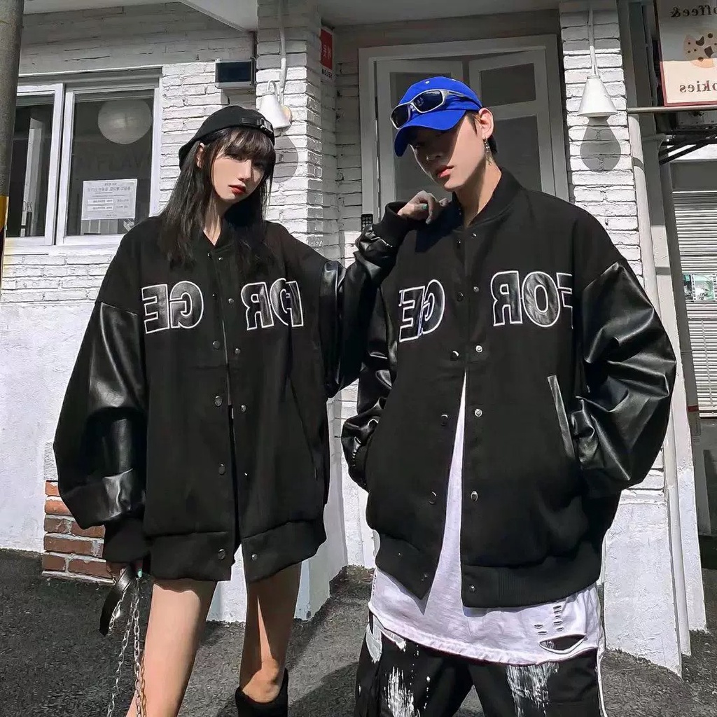 [SIÊU HÓT] Áo Khoác Bomber Màu Đen FORGET Form Rộng Unisex