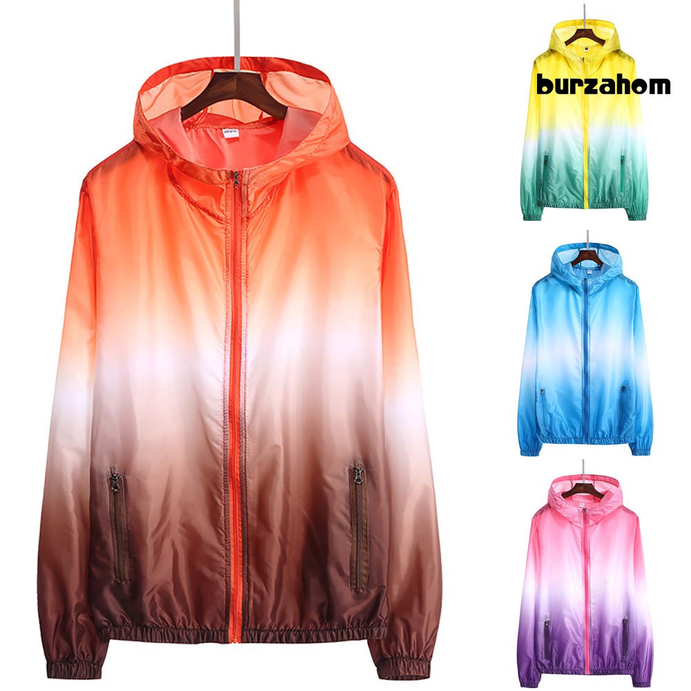 Áo Khoác Chống Nắng Tia UV Có Túi Màu Sắc Gradient Dành Cho Bé