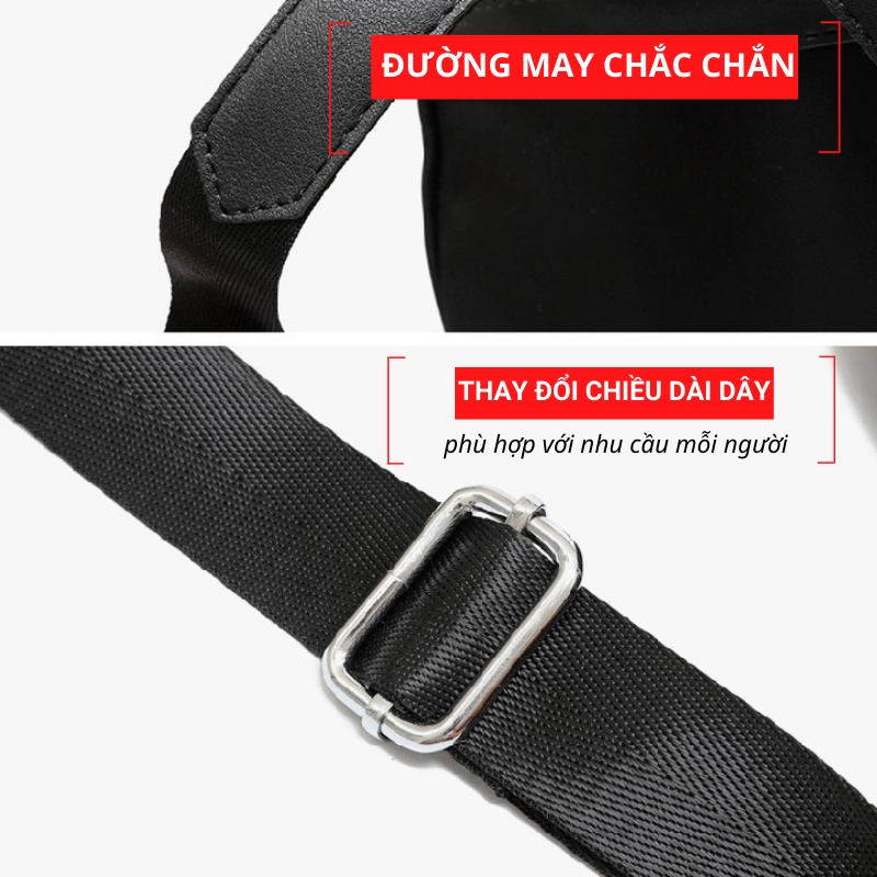 Balo nữ vải dù chống thấm tốt có lỗ luồn tai nghe, túi mini thời trang tặng móc gấu