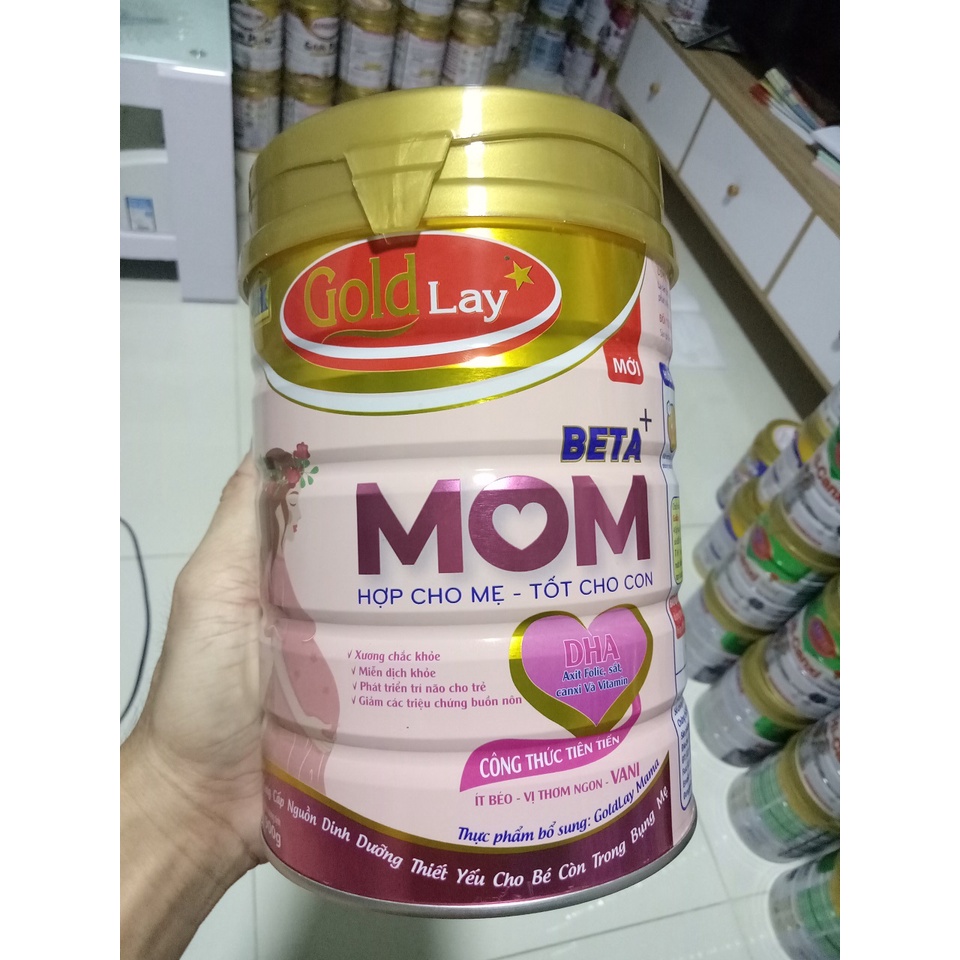 Sữa Bột Goldlay Mama Hương Vani Hộp 900g Dinh dưỡng dành cho bà mẹ mang