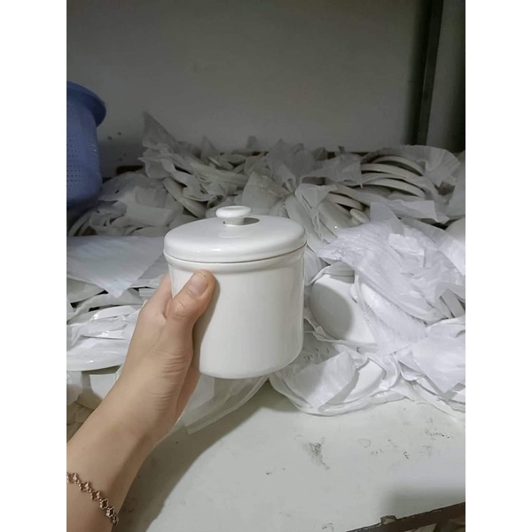 Thố sứ,nắp sứ nồi nấu cháo chậm bear 0.5l/0.8l/1.6l