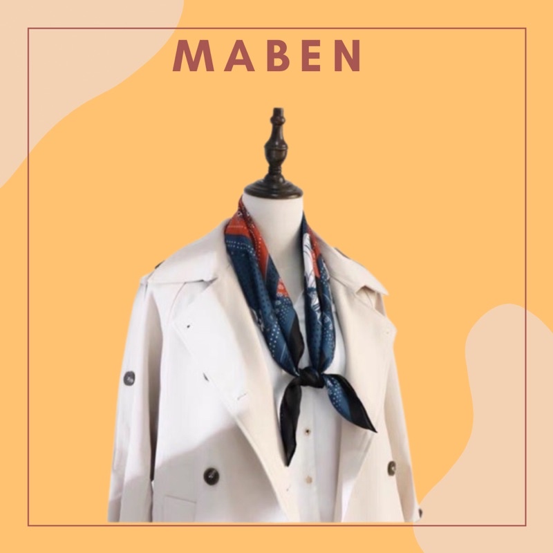 Khăn lụa vuông 70x70 turban quàng cổ,áo khăn yếm bandana thời trang đội đầu - Maben