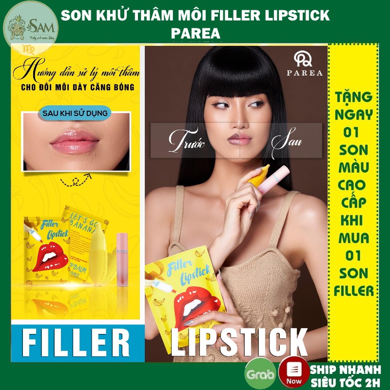 [Tặng son lì cao cấp] Son filler khử thâm collagen son chuối banana filler lipstick xóa nhăn, giúp đôi môi căng mọng