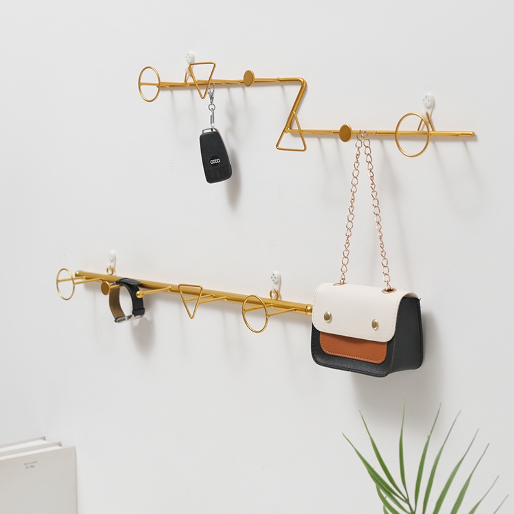 Móc Treo Quần Áo Sau Cửa, Gắn Tường Không Cần Khoan Chịu Tải Lớn Màu Vàng Đồng Kèm Móc Treo BlueBell