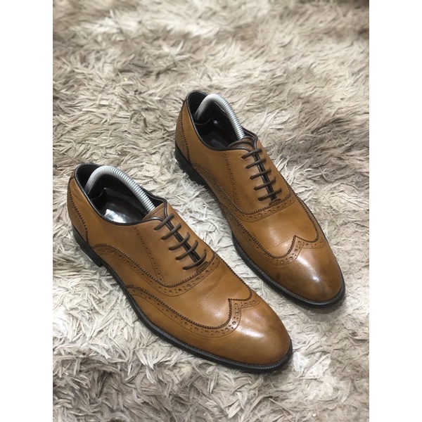 [TonaShoe] [Giày 2hand] [Size 41] Giày Tây Kiểu Dáng Wingtips Màu Nâu Sang Trọng