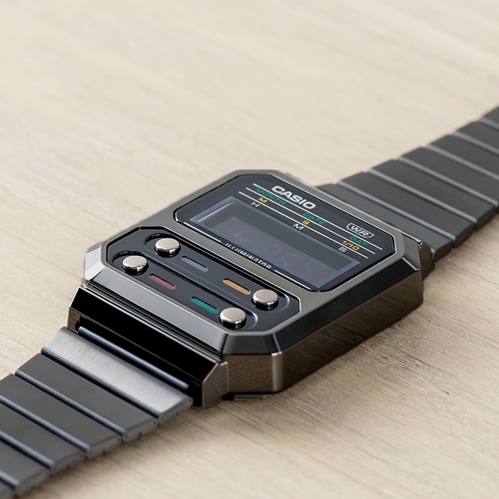 Đồng hồ unisex dây kim loại Casio chính hãng Anh Khuê A100WEGG-1ADF
