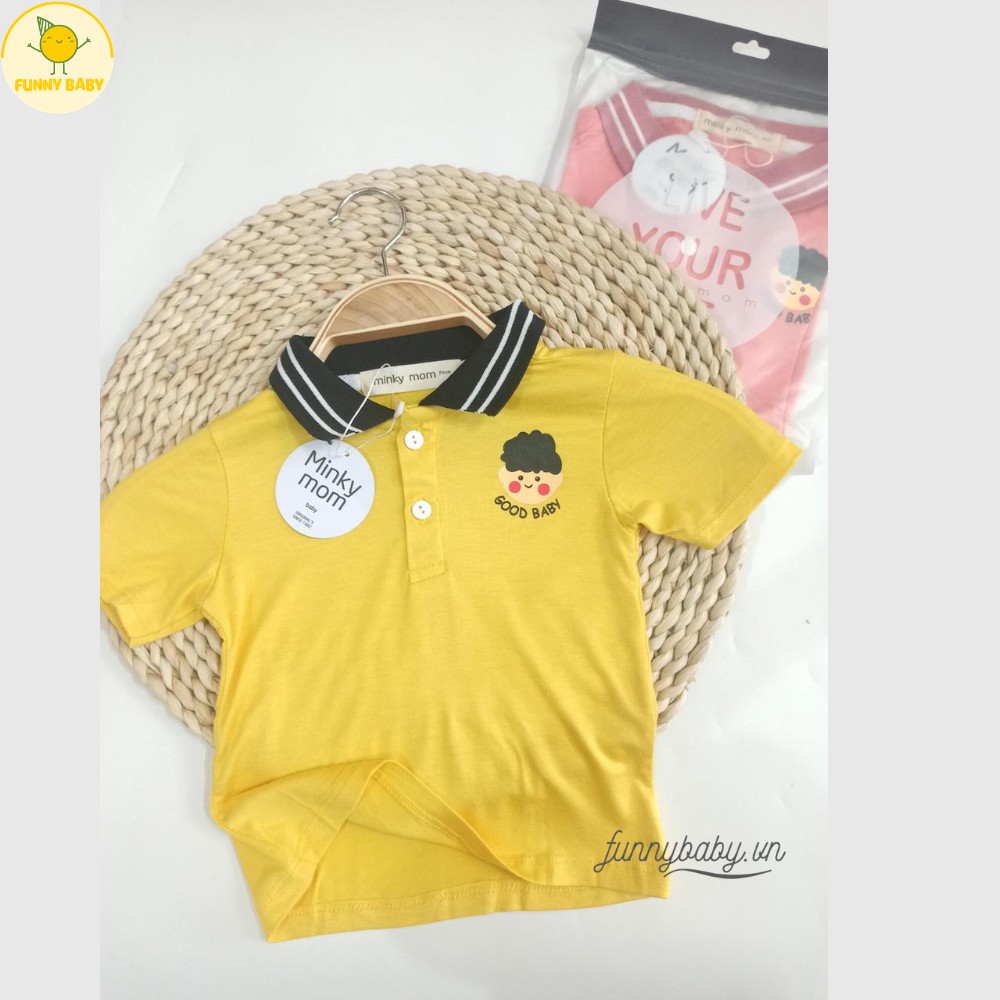 Áo Phông Có Cổ Chất Thun Lạnh Cho Bé (Size 6- 18kg)