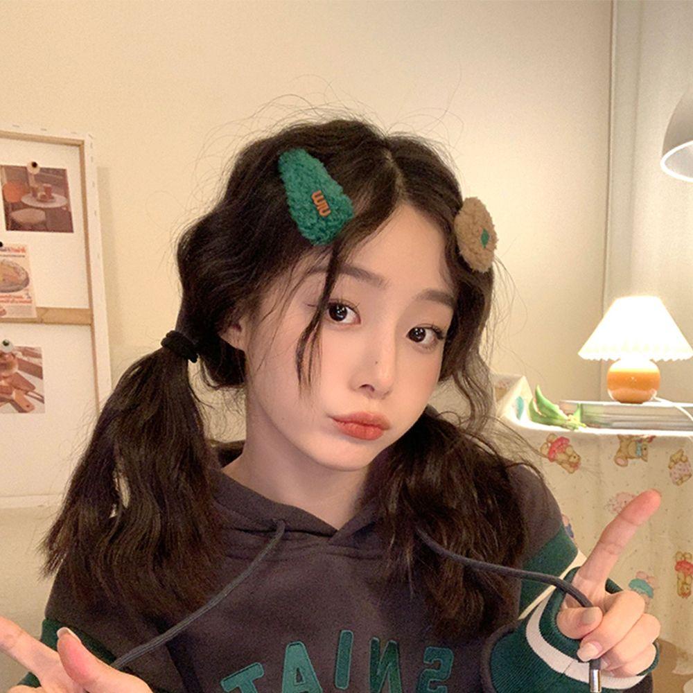 Kẹp Tóc Hình Giọt Nước Họa Tiết Hình Học Dễ Thương Sáng Tạo WMES15H