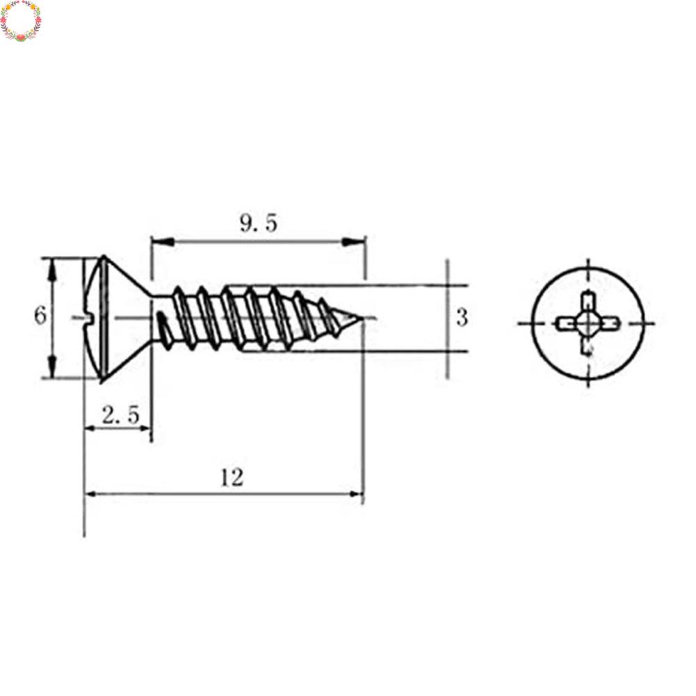 Bộ Ốc Vít 3x12mm Thay Thế Cho Đàn Guitar Điện