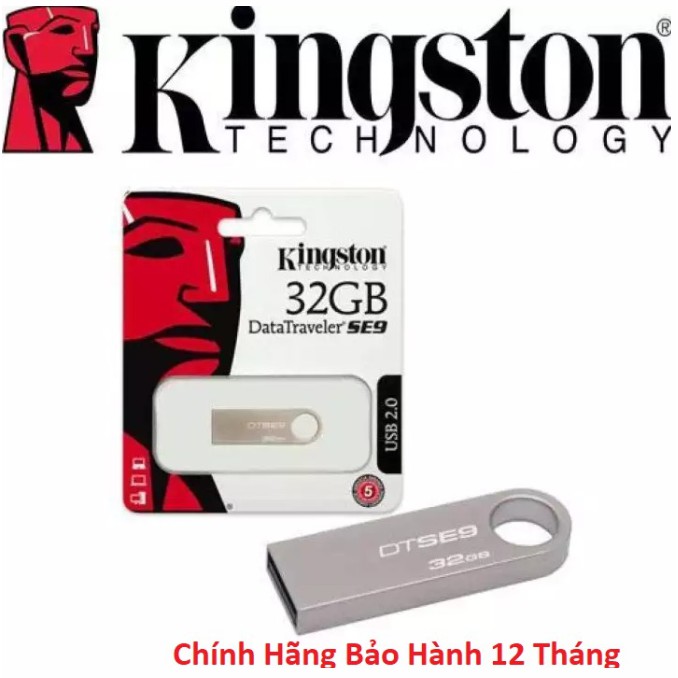 USB 2.0 Kingston DataTraveler SE9 4G, 8G, 16G, 32G, 64G Chính Hãng, Chống nước, Chống Va Đập Bảo Hành 12 Tháng