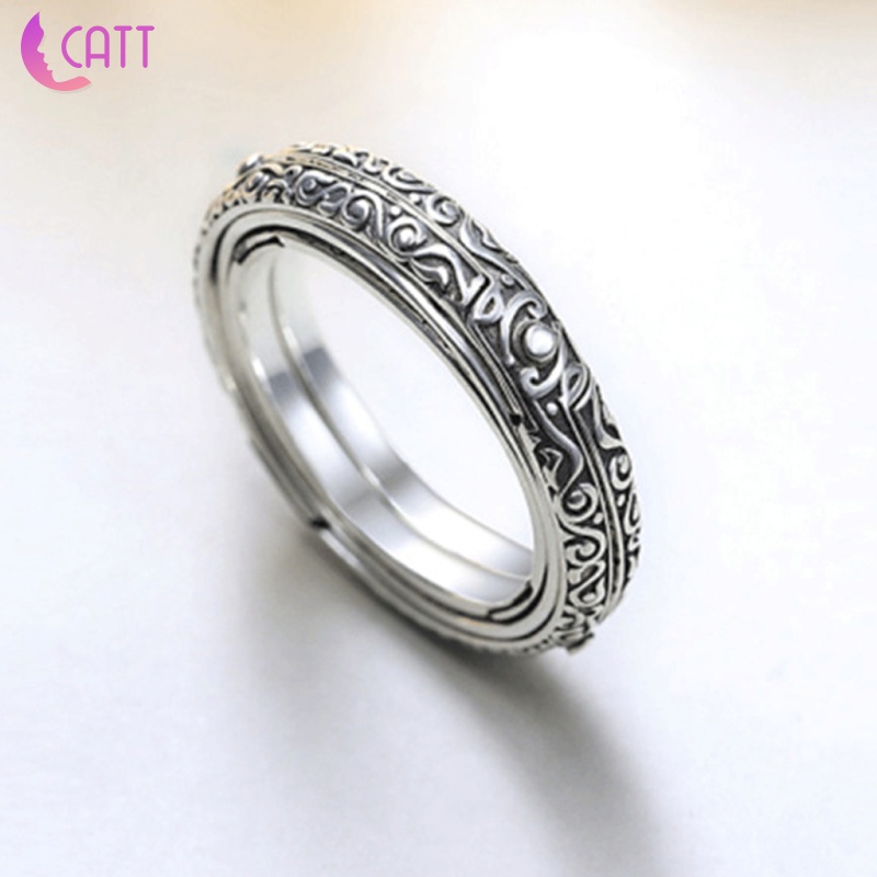 Set 2 nhẫn cặp tạo hình quả cầu thiên văn vũ trụ hợp thời trang cho cặp đôi