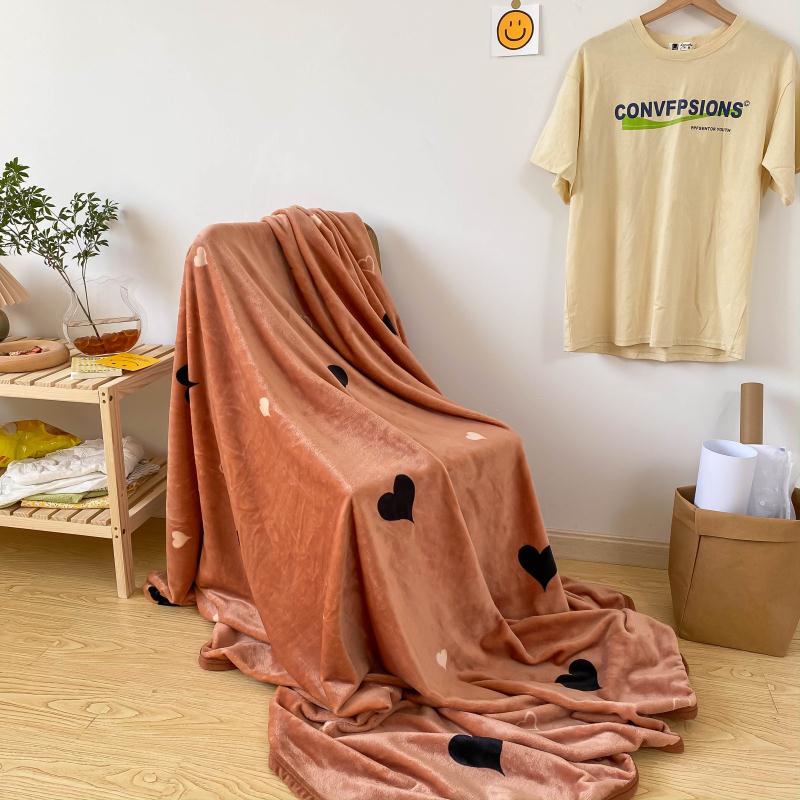 Chăn tuyết nhung DươngAnh decor, Mền nhung mỏng đắp 4 mùa, Họa tiết hiện đại kích thước 2m x 2m3