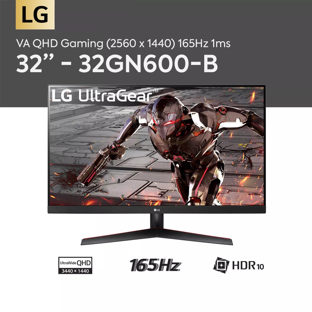 Màn hình máy tính LG 32GN600-B UltraGear 31.5'' VA QHD 165Hz 1ms MBR AMD FreeSync HDR