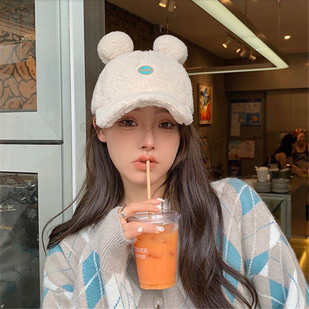 MELODG Mũ Lưỡi Trai Tai Gấu Dễ Thương