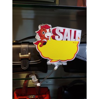 KẸP BẢNG GIÁ NHỰA TRONG CAO 19CM, VẬT TƯ TRONG SIÊU THỊ, KẸP NHỰA GÀI GIÁ