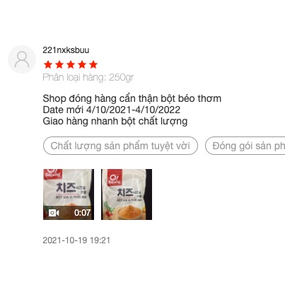Bột phô mai  lắc khoai tây, bánh gạo Osajang 250gr, 100gr