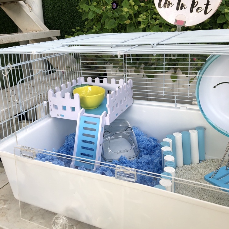 Thang uốn gỗ CAO 8CM, trang trí chuồng hamster, sóc, bọ, nhím, thú nhỏ