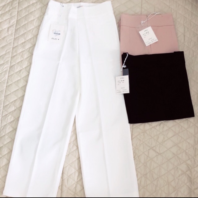 Quần ống rộng lưng cao