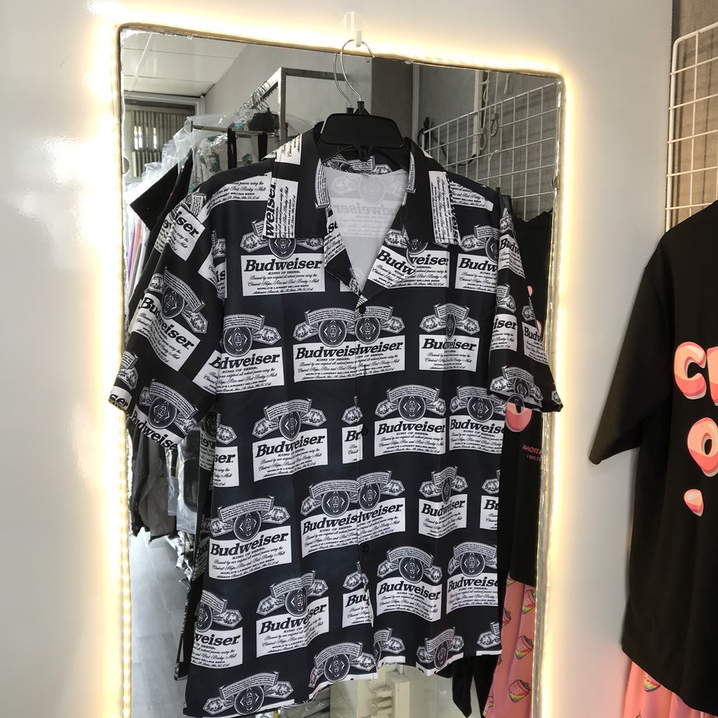 Áo Sơ Mi Nam Họa Tiết Tay Ngắn Phong Cách Streerwear - MAYLANSTORE