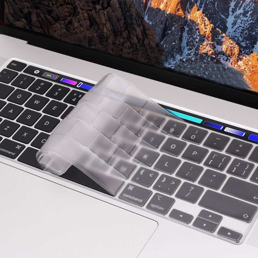 Miếng dán bảo vệ bàn phím bằng silicon trong suốt có thể chống nước chống bụi 12-17 inch