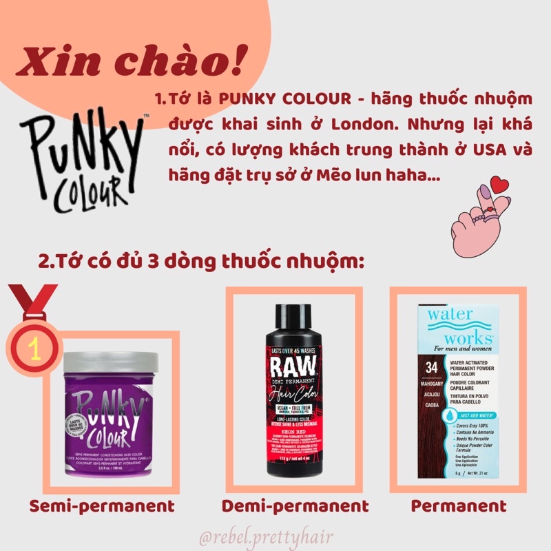 Thuốc nhuộm tóc Punky Colour