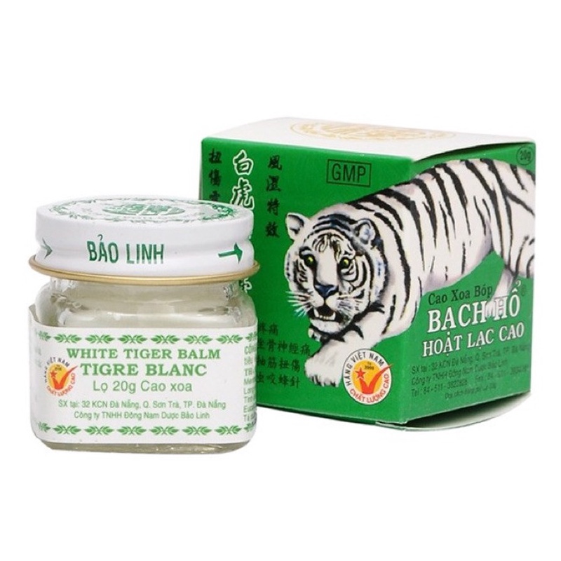 Cao Xoa Bóp Bạch Hổ, Dầu Xoa Bóp Dược Liệu Bạch Hổ Hoạt Lạc Cao 20g Giảm Đau Nhức Ngừa Cảm Cúm