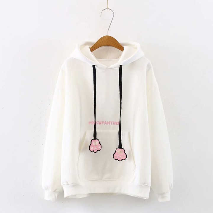 Áo hoodie lót nỉ freesize hình mèo dễ thương, nữ dưới 55kg đều mặc vừa