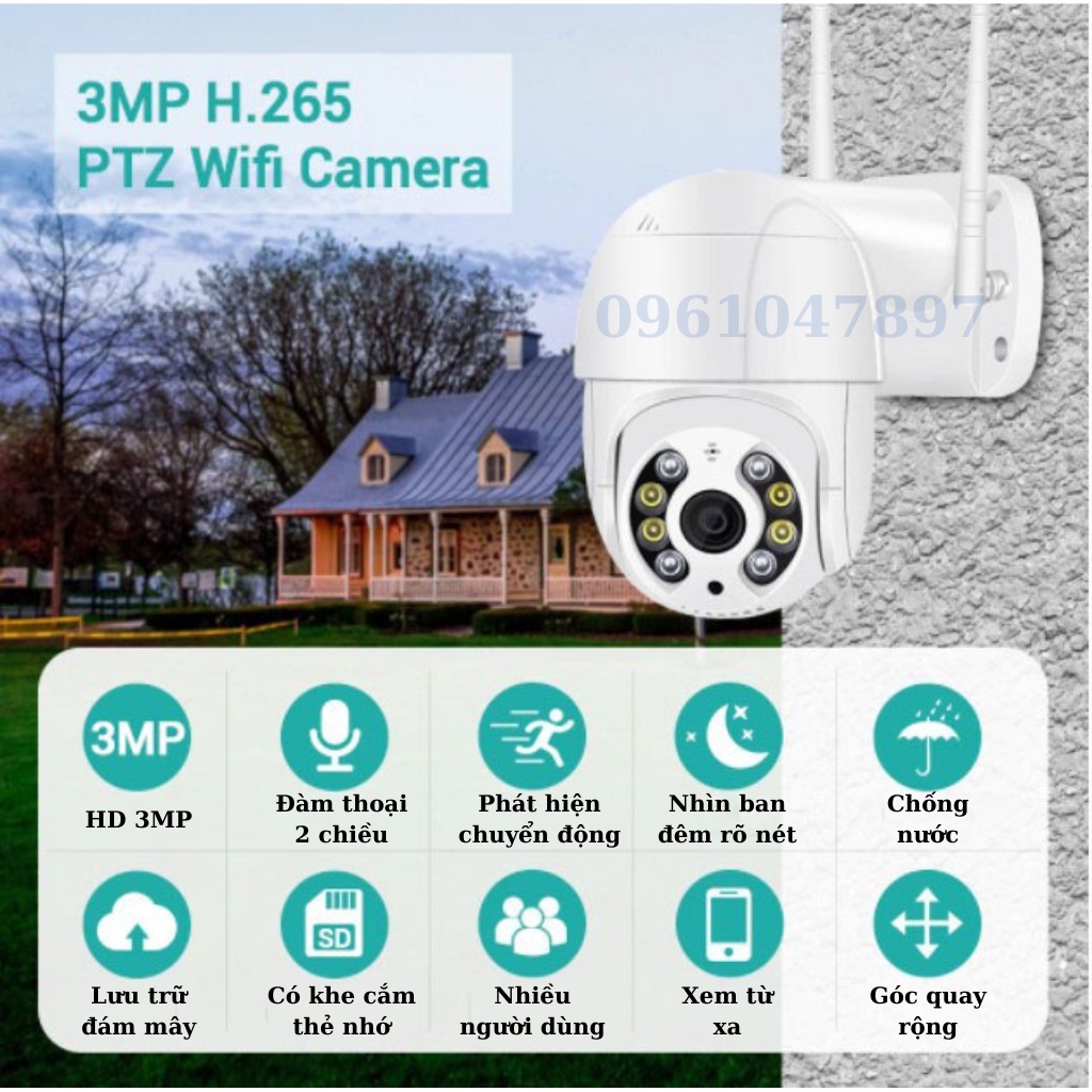 Camera IP WIFI Ngoài Trời cảm biến hồng ngoại, Camera an ninh ngoài trời siêu nét, Nhiều loại, Bảo hành chính hãng