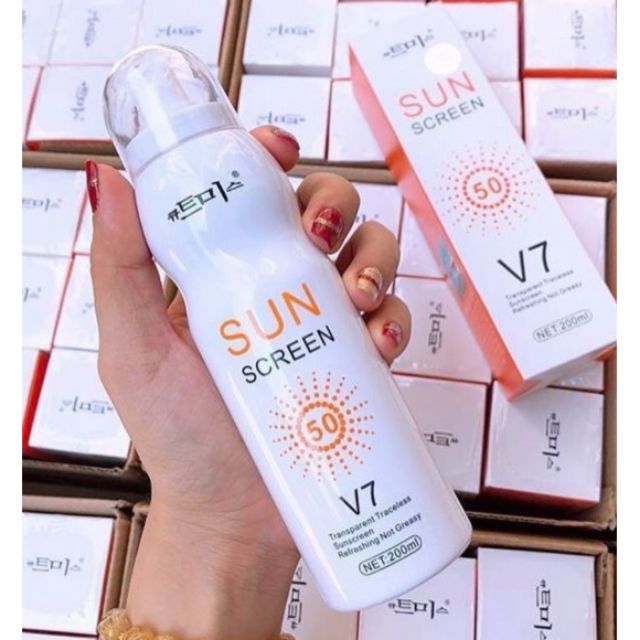 Xịt chống nắng V7 HQ spf 50+