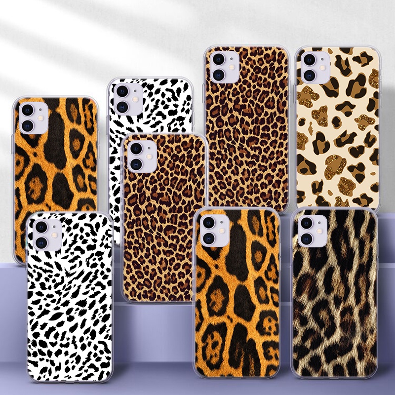 Ốp Điện Thoại tpu Mềm Họa Tiết Da Báo / Hổ 96f Cho iphone 6 6s 7 8 plus x xs xr 11 pro max