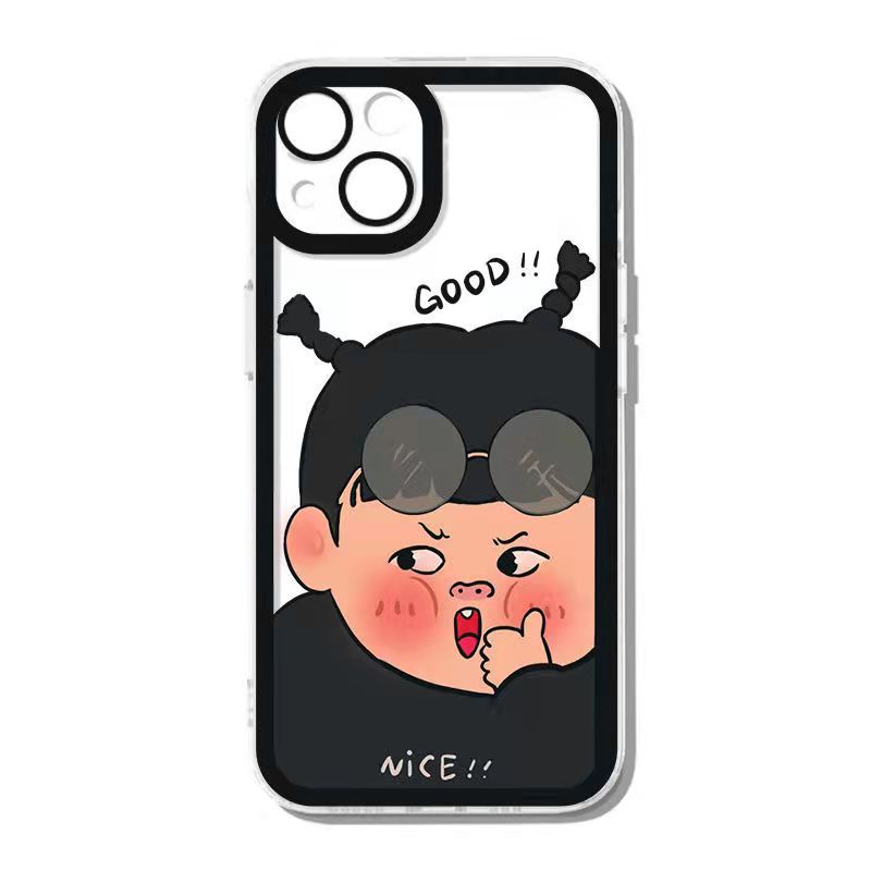 Casing Samsung Galaxy A23 A03S A02S A53 A33 A13 A52 A52S A32 A72 A12 A22 Lte A50 A50S A30S A71 A51 A31 A21 A20 A30 A21S M12 M22 M32 S20 FE S22 S22+ S21 S21+ Ultra Plus 4G 5G Cute Angel Eye Couple Cartoon Boy Girl Tpu Fine Hole Clear Soft Phone Case STD 19