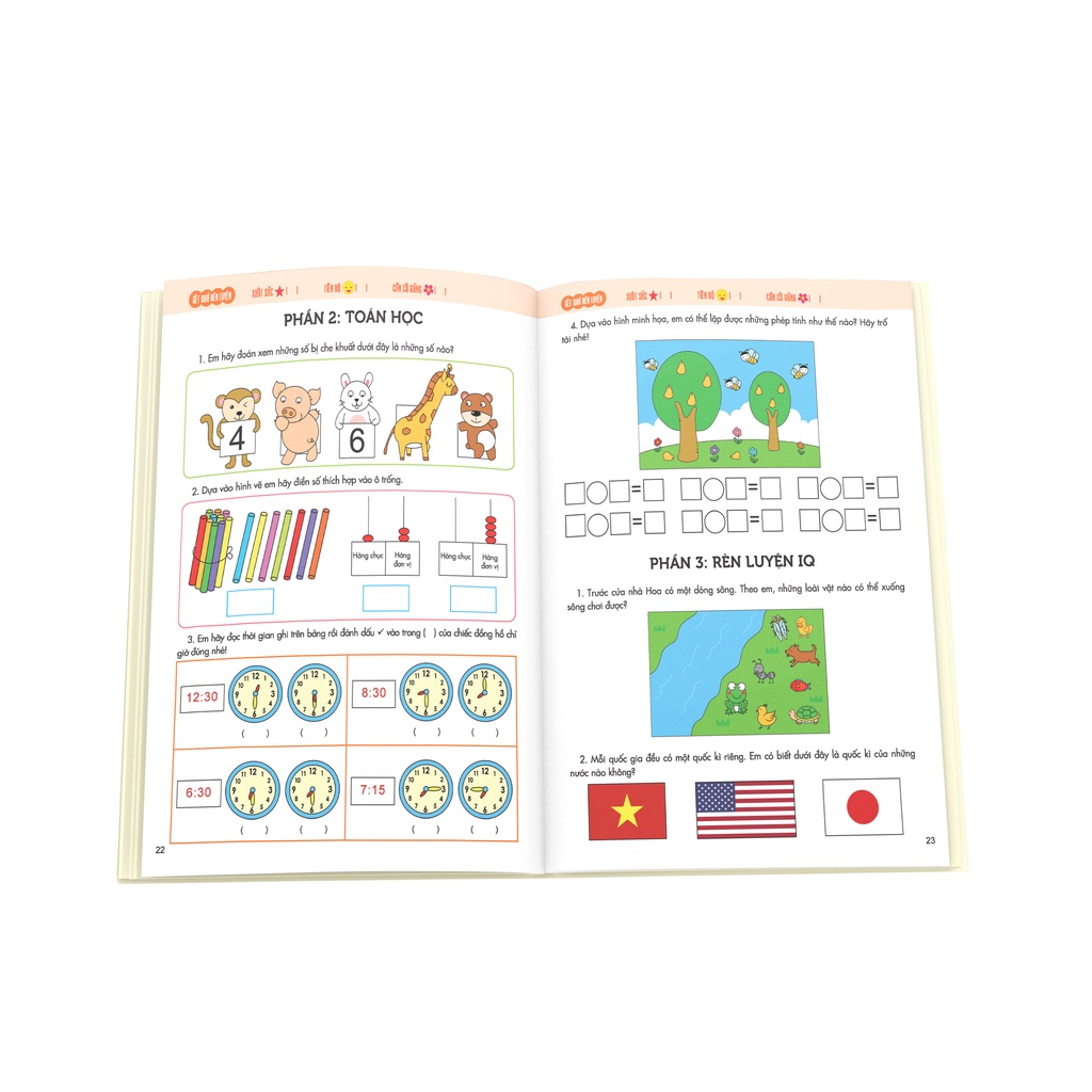 Sách Bé Vào Lớp 1 - Đề Ôn Tập Vào Lớp 1 (Dành Cho Bé Từ 4-6 Tuổi)