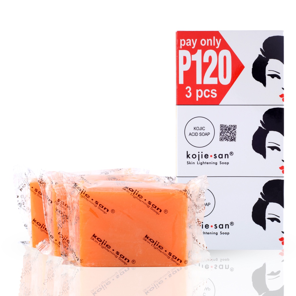 Set 3 Xà Bông Tắm Trắng, Loại Bỏ Mụn Lưng Kojie San soap (mỗi bánh 100g)