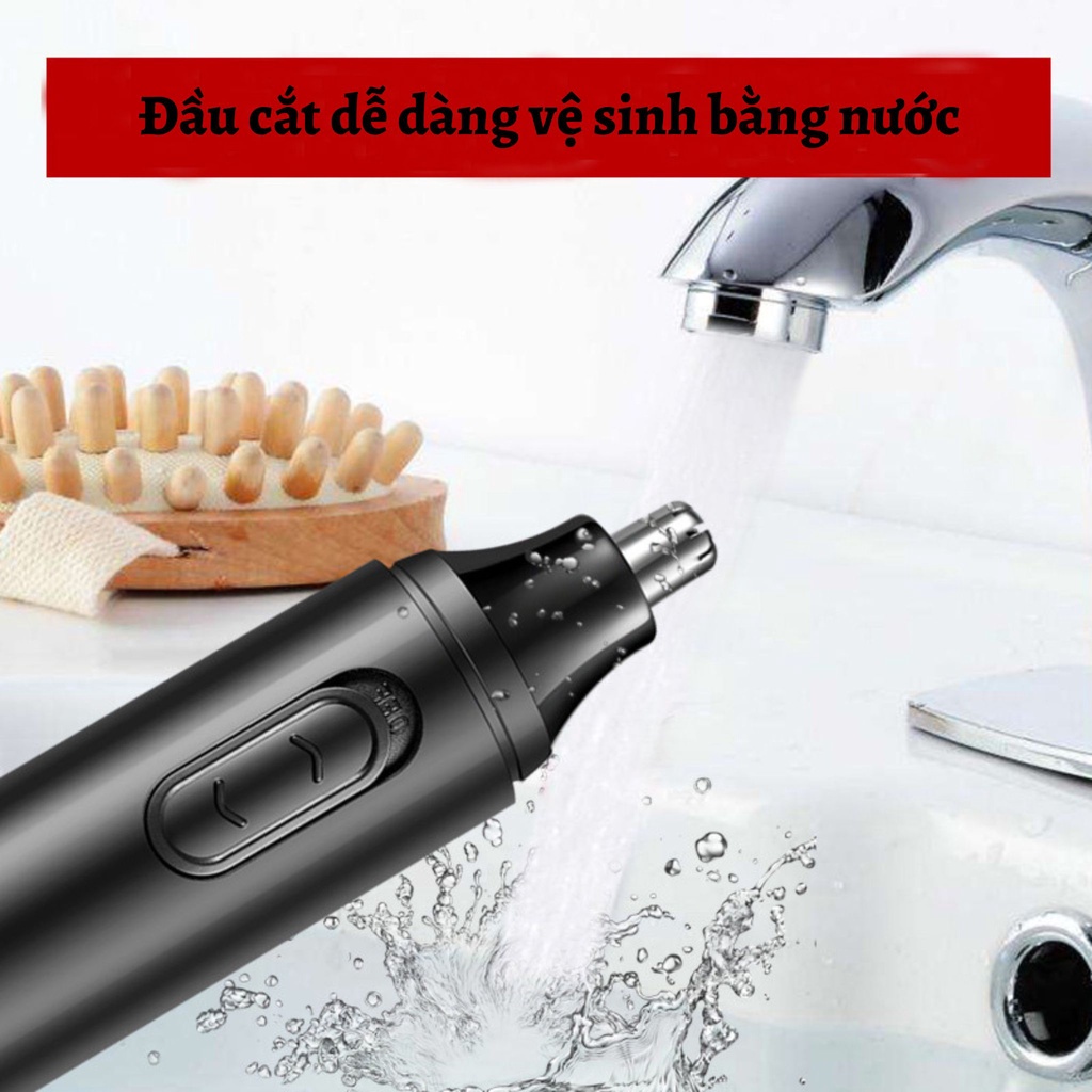 Máy tỉa lông mũi cao cấp đa năng AE-3803, Máy cắt lông mũi cho nam lắp pin nhỏ gọn đa năng