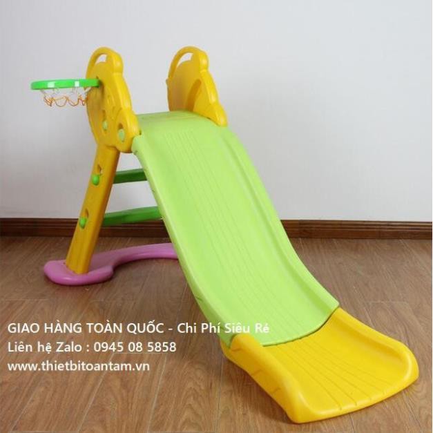 Giá rẻ nhất-  Cầu trượt mini cho bé có ném bóng rổ cực kỳ thích hợp với các bé nhỏ tuổi